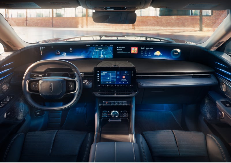 The panoramic display is shown in a 2024 Lincoln Nautilus® SUV. | Dave Sinclair Lincoln St. Peters in Saint Peters MO