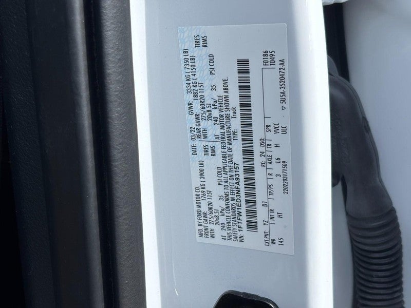 2022 Ford F-150 LARIAT 4WD SuperCrew 5.5' Box