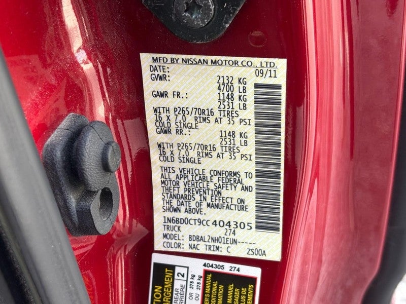 2012 Nissan Frontier 2WD King Cab I4 Auto SV