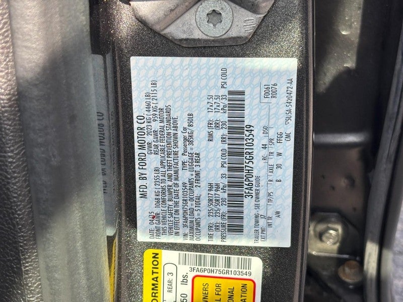2016 Ford Fusion 4dr Sdn SE FWD