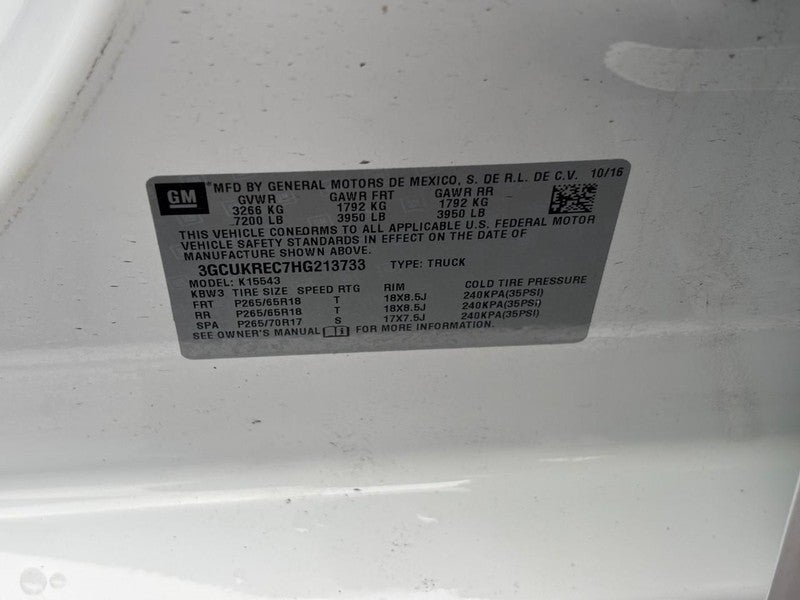 2017 Chevrolet Silverado 1500 4WD Crew Cab 143.5" LT w/2LT