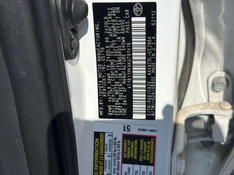 2019 Toyota Camry LE Auto (Natl)