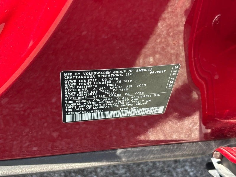 2018 Volkswagen Atlas 3.6L V6 SE FWD