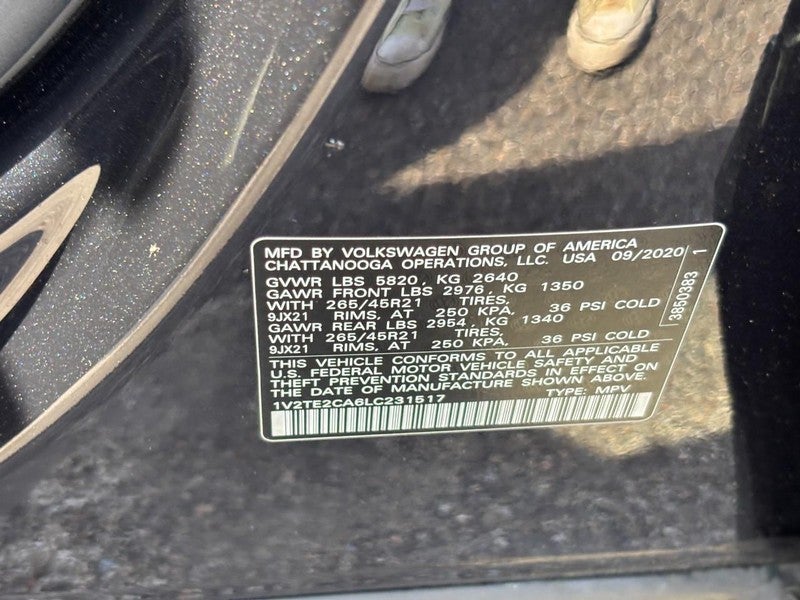 2020 Volkswagen Atlas Cross Sport 3.6L V6 SEL Premium R-Line 4MOTION