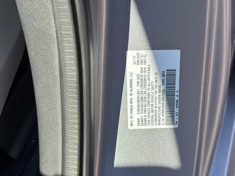2018 Honda Odyssey Elite Auto