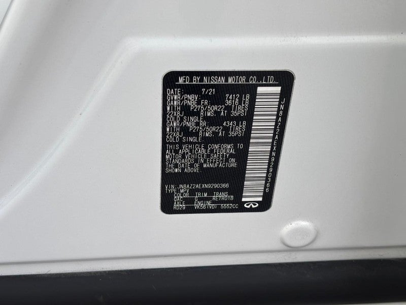 2022 INFINITI QX80 PREMIUM SELECT AWD