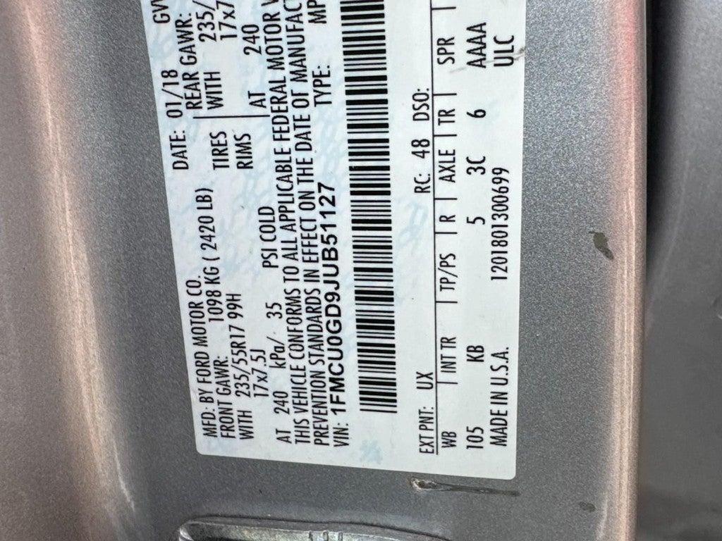 2018 Ford Escape SE FWD