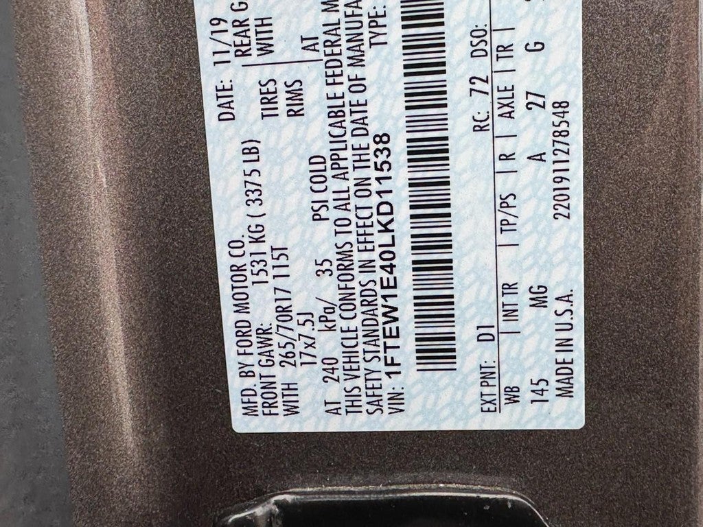 2020 Ford F-150 4WD SuperCrew Box