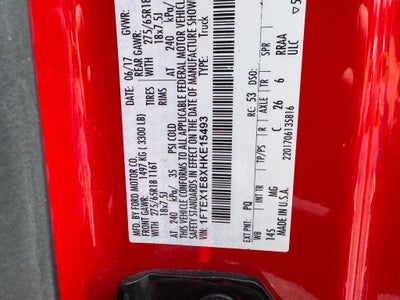 2017 Ford F-150 4WD SuperCab 6.5' Box