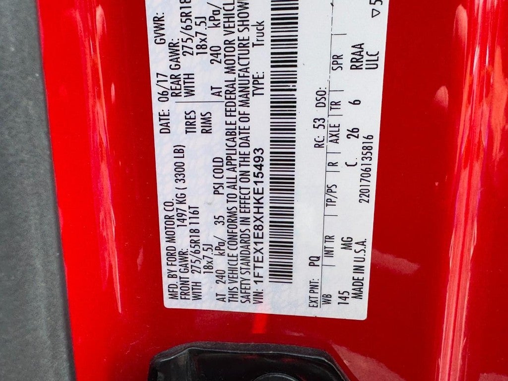 2017 Ford F-150 4WD SuperCab 6.5' Box