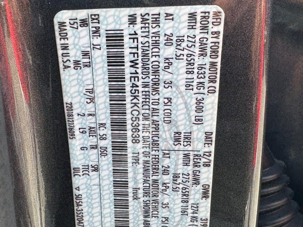 2019 Ford F-150 4WD SuperCrew Box