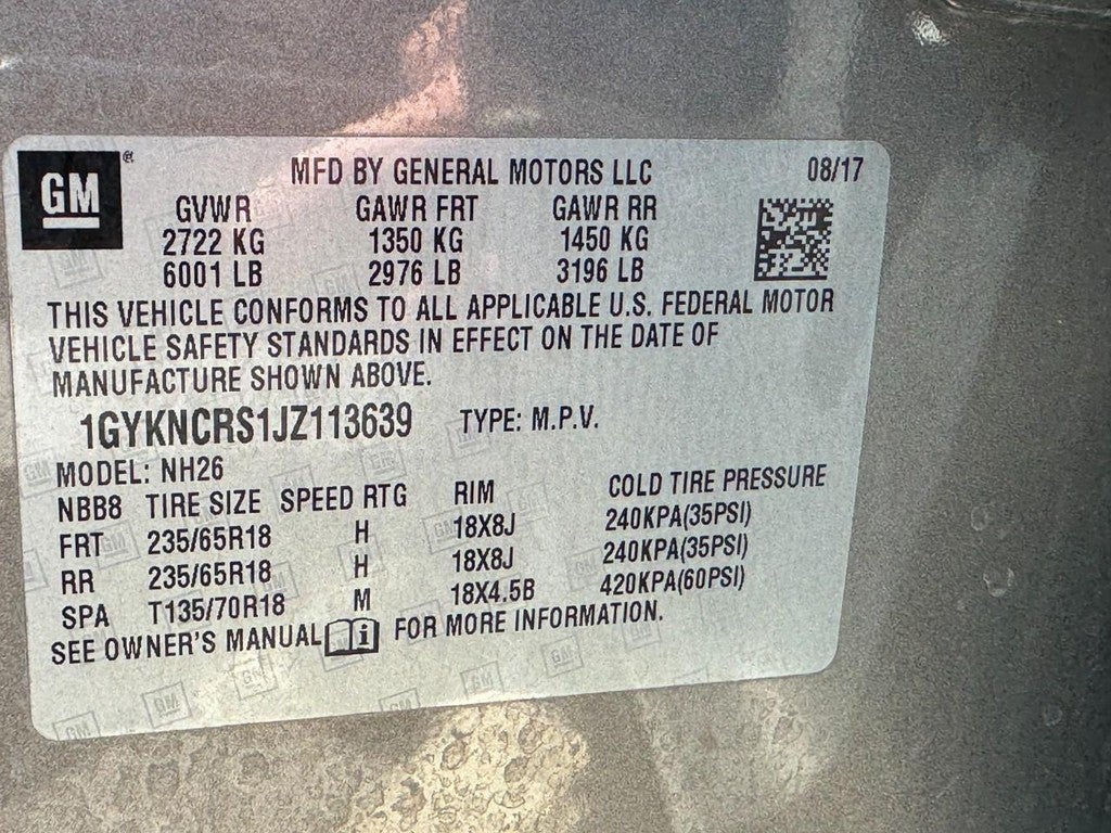 2018 Cadillac XT5 FWD 4dr Luxury