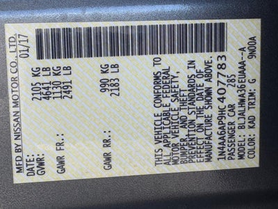 2017 Nissan Maxima Platinum 3.5L