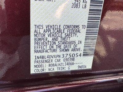 2023 Nissan Altima 2.5 SV Sedan