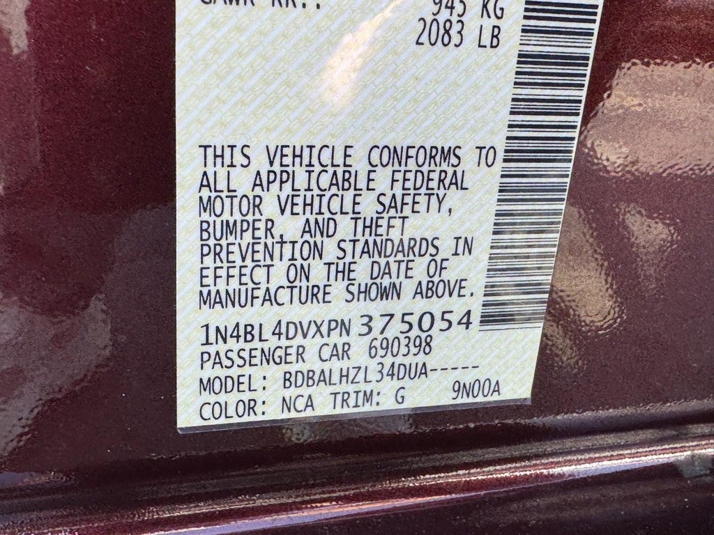 2023 Nissan Altima 2.5 SV Sedan