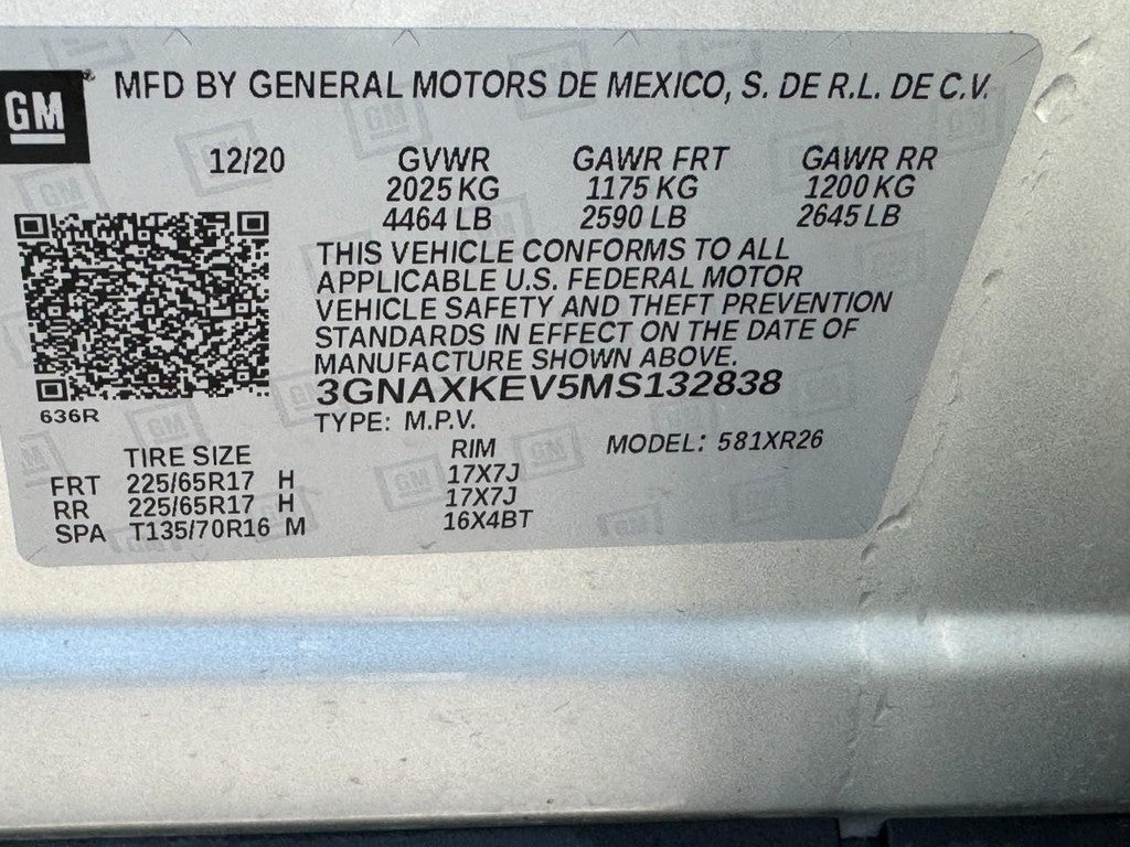 2021 Chevrolet Equinox FWD 4dr LT w/1LT