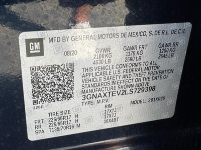 2020 Chevrolet Equinox AWD 4dr LT w/2FL