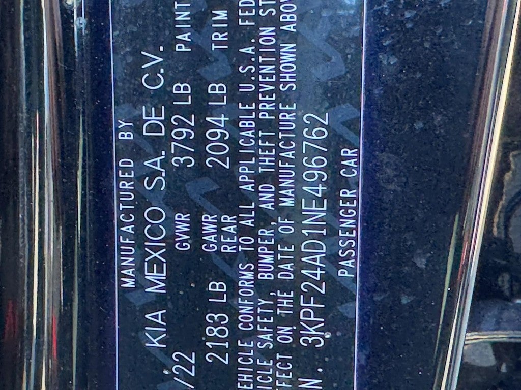 2022 Kia Forte LXS IVT