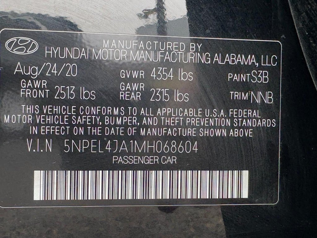 2021 Hyundai Sonata SEL 2.5L