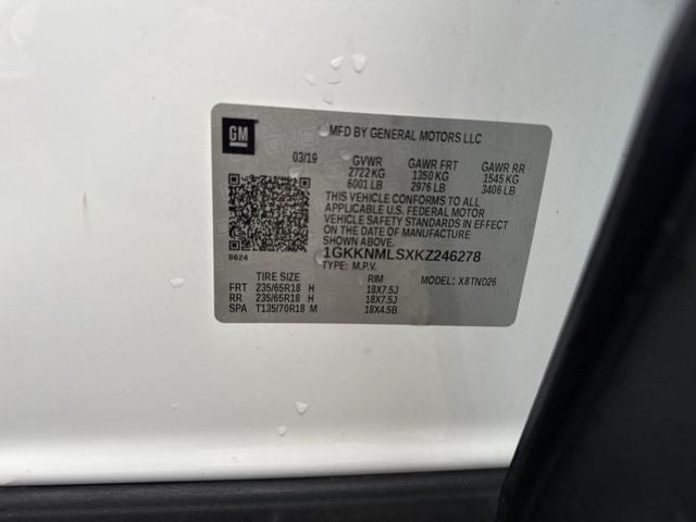 2019 GMC Acadia FWD 4dr SLT w/SLT-1