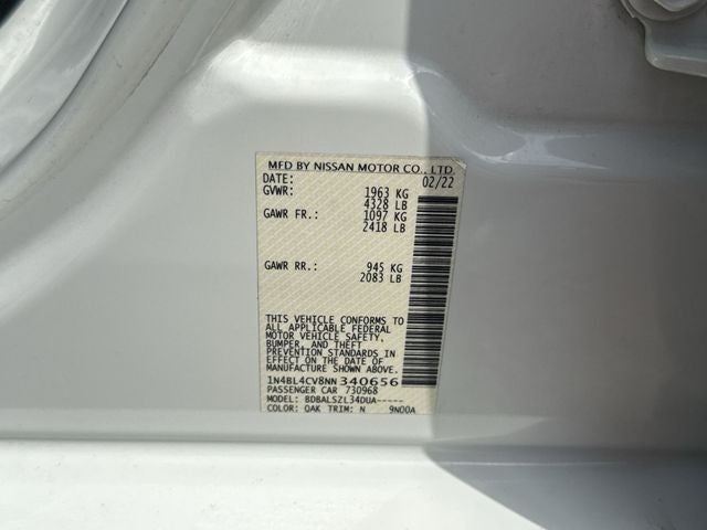 2022 Nissan Altima 2.5 SR Sedan