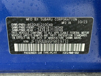 2023 Subaru WRX Manual