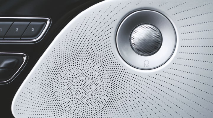 A stylish speaker cover of a 2024 Lincoln Aviator® SUV is shown | Dave Sinclair Lincoln St. Peters in Saint Peters MO