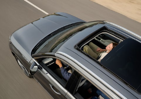 The available panoramic Vista Roof® of a 2027 Lincoln Aviator® SUV is open. | Dave Sinclair Lincoln St. Peters in Saint Peters MO