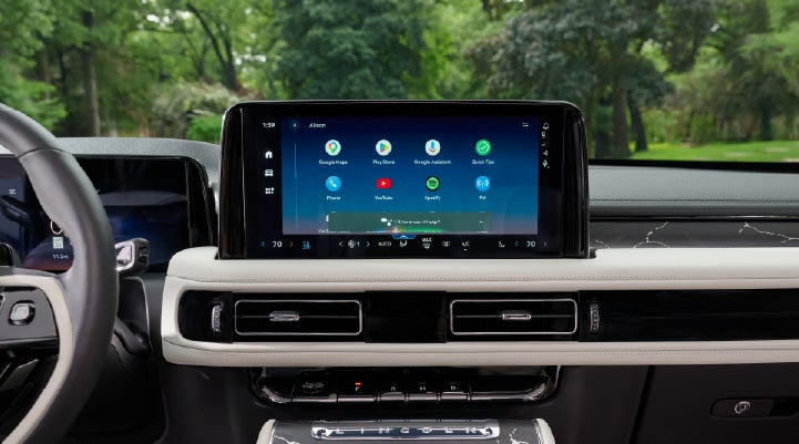 The center touchscreen inside a 2027 Lincoln Aviator® Black Label™ SUV | Dave Sinclair Lincoln St. Peters in Saint Peters MO