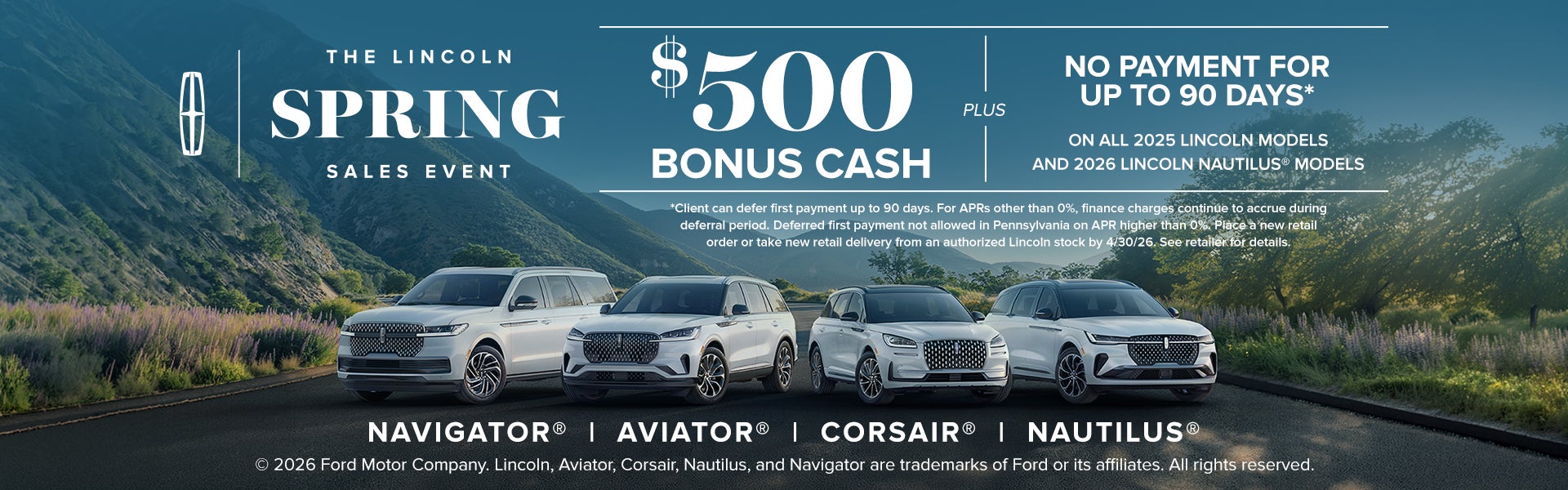 2026 Lincoln Spring Event Sales Event