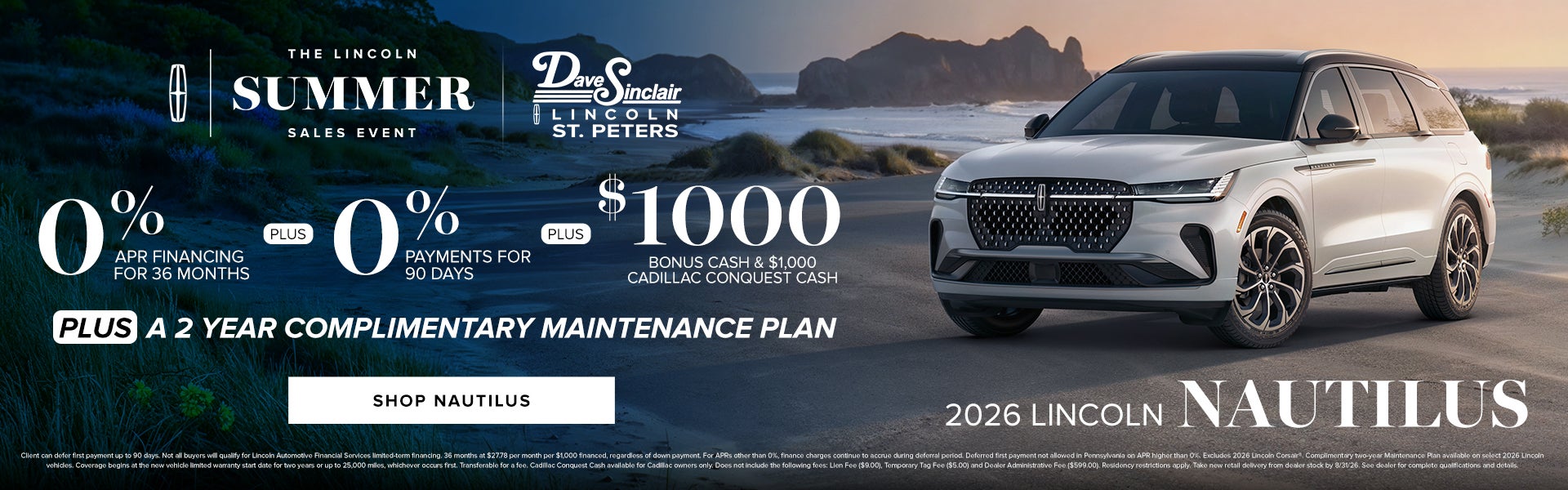 Lincoln Summer Event Lincoln Nautilus Deals